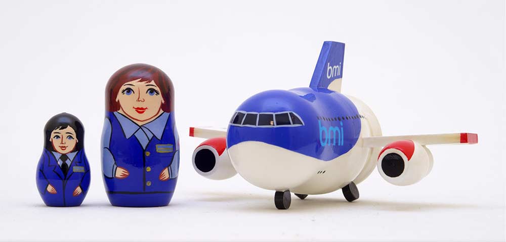 BMI Russian airplane matryoshka doll