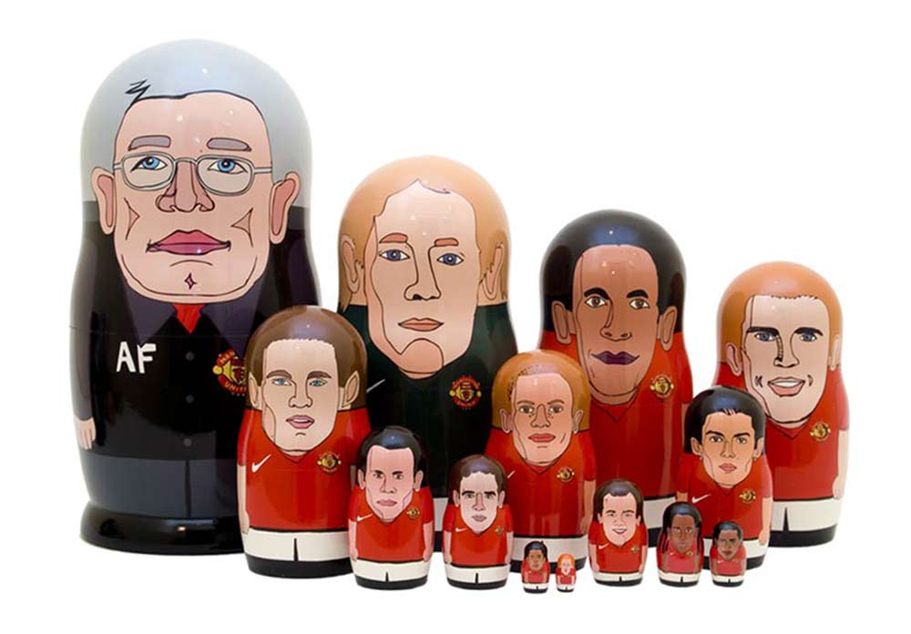 Manchester Soccer Team Russian matryoshka doll