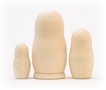Unpainted Blank Nesting Doll 3pc./4