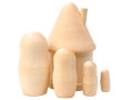 Unpainted Blank Nesting House Doll 5pc./4