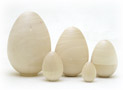 Unpainted Blank Nesting Egg 5pc./4