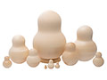 Unpainted Blank Nesting Doll 10pc./4