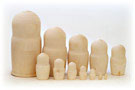 Large Unpainted Blank Nesting Doll 12pc./10.5