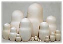 Unpainted Blank Nesting Doll 15pc./13