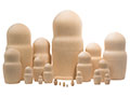 Unpainted Nesting Doll 20pc./10