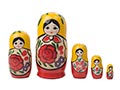 Traditional 5pc Rose Nesting Doll