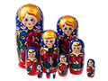 10-Piece Floral Russian Nesting Doll