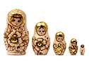 Woodburned Floral Matryoshka