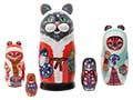 Christmas Cats Nesting Doll