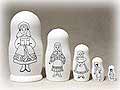 Unpainted “Children of the World” Nesting Doll