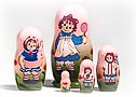 RAGGEDY ANN & ANDY Classic Nesting Doll