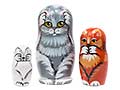 No Evil Cats Nesting Doll