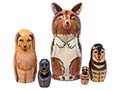 Collie Dog Nesting Doll