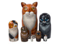 7-Piece Orange Tabby Nesting Doll