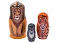 Lion Tiger Kitty Nesting Doll