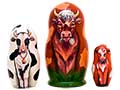 Brown Cow Nesting Doll