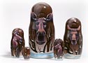  Winter Moose Nesting Doll