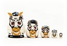 Mini White Bull Nesting Doll