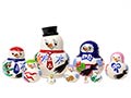 10 Piece Mini Snowman Nesting Doll