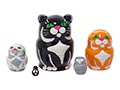 Mini Black Cat Doll 5pc./1.5