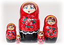 Cherry & Black Classical Doll 5pc./6