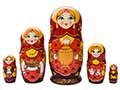 Gold Samovar Classical Doll 5pc./6