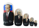 Soviet Leaders Russian Nesting Doll starting with Vladimir Putin Nesting Doll