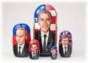 Obama Nesting Doll & World Leaders 5pc./6