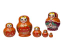 Nolinsk Orange Potbelly Doll 5pc./3