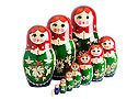 Nolinsk Straw Inlay Doll 12pc. - Folk Art