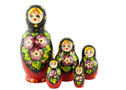 Red & Black Kirov Doll w/ Head - Folk Art
