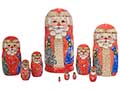 Woodburned Santa Doll 10pc/10