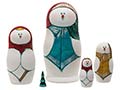 Snowman Carved Nesting Doll 5pc./6