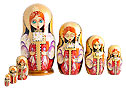 Simple Red & Gold Princess 7pc./8