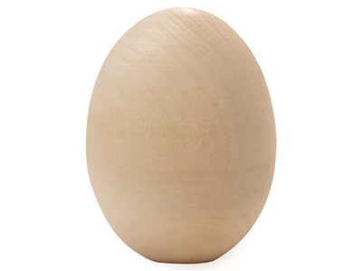 Unpainted Wooden Egg 2.5