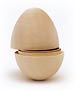 Unpainted Hollow Wooden Egg 2.75