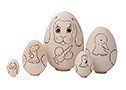 Unpainted Easter Animals Nesting