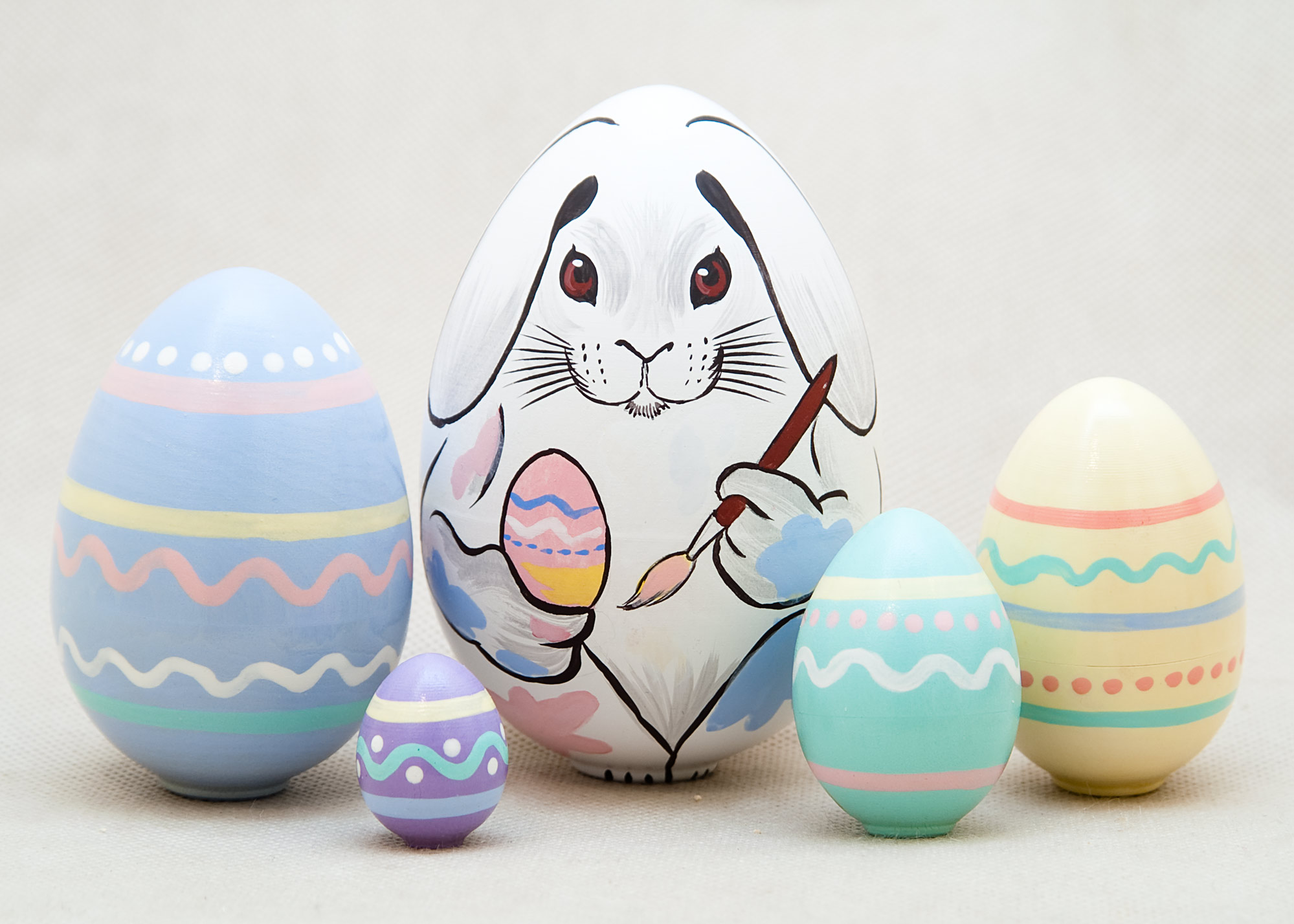 Easter Bunny Nesting Egg 5pc./4"