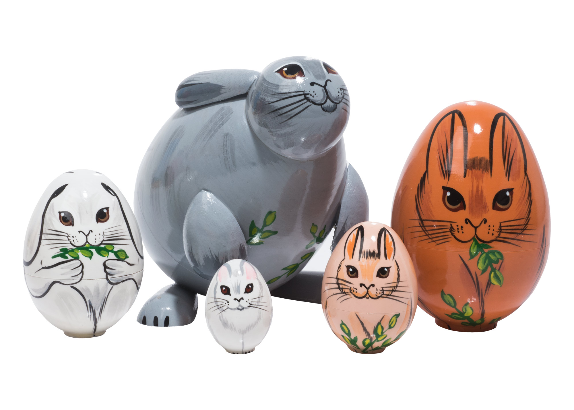 Rabbit Nesting Egg 5pc./4"