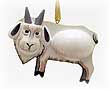 Goat Ornament Handpainted in Russia 