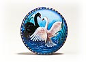 Black & White Swan Brooch