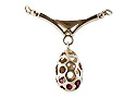 Silver Pendant/Chain Purple Gems - Gift For Her