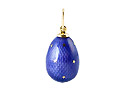 BLUE Fleur de Lis gold silver Pendant - Gift For Her