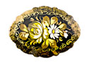Basic Russian Floral Brooch with Safety Pin