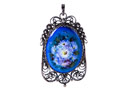 Finift Winter Garden Pendant - Gift For Her