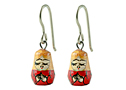 Tiny Handmade Angel Matryoshka Earrings can be a guardian angel for you