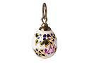 Blue Flowers Porcelain Pendant - Gift For Her