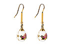 Antique Roses Porcelain Earrings - Gift For Her