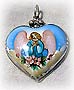 Angel Enamel Heart Pendant