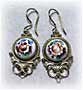 Bella White Russian Enamel Earrings